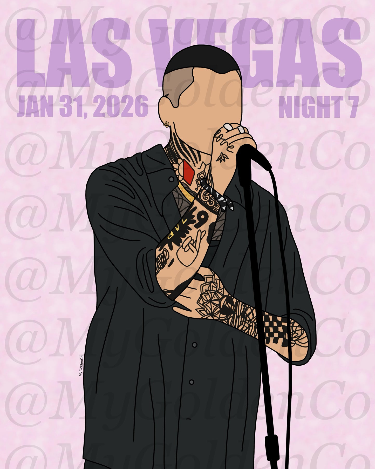 Las Vegas Night 7 Zayn Glossy Poster