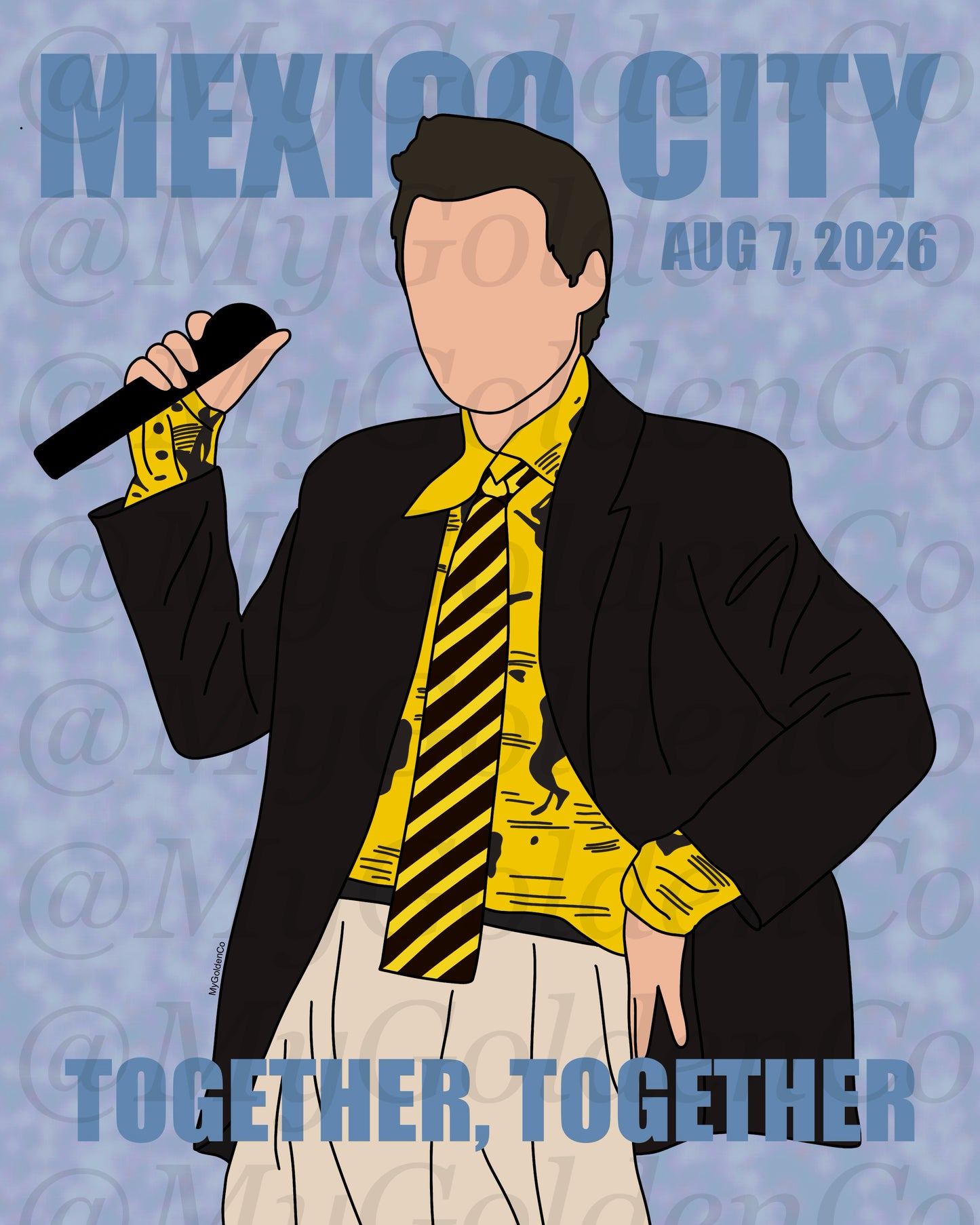 Together, Mexico City Aug 7 Glossy Poster