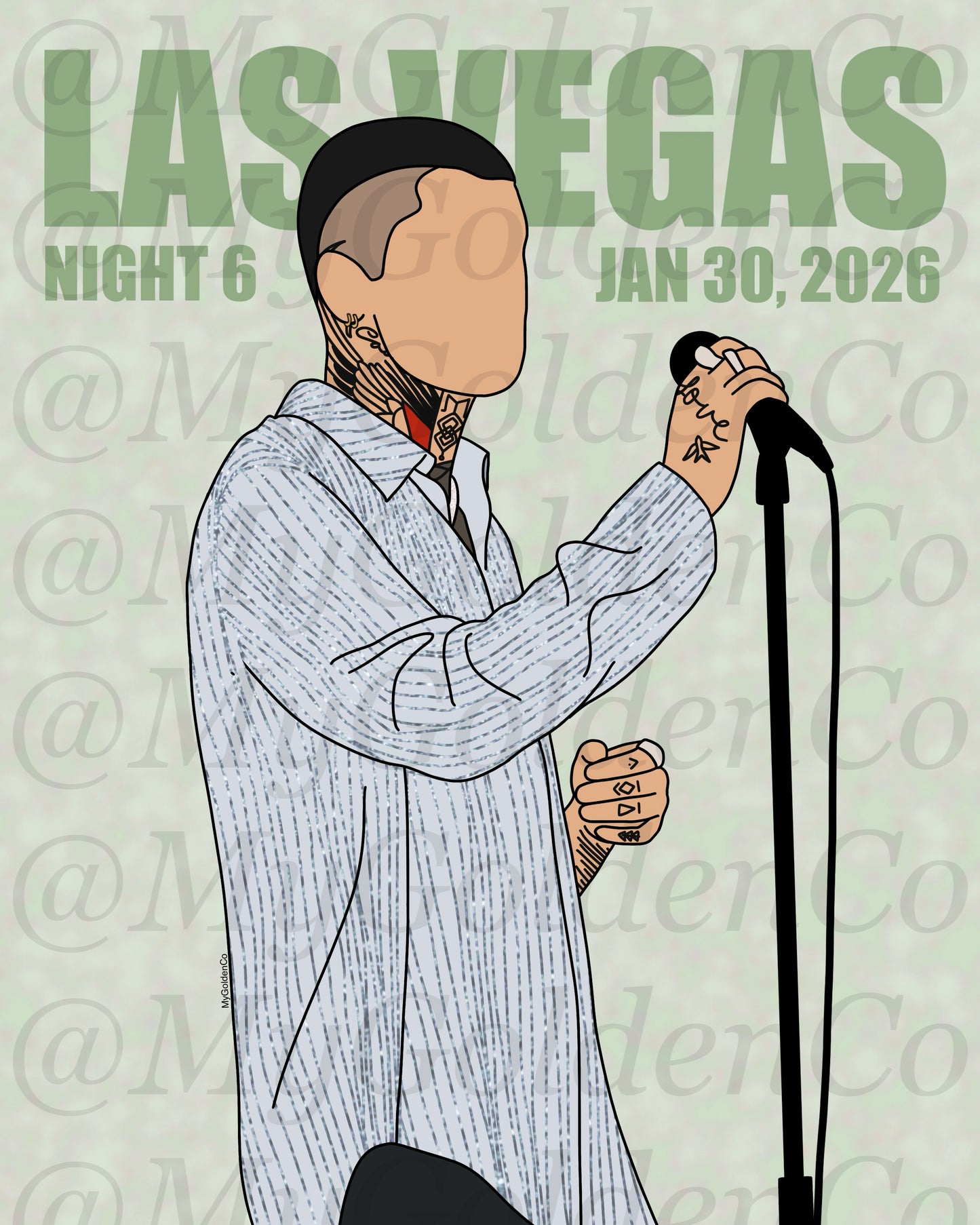 Las Vegas Night 6 Zayn Glossy Poster