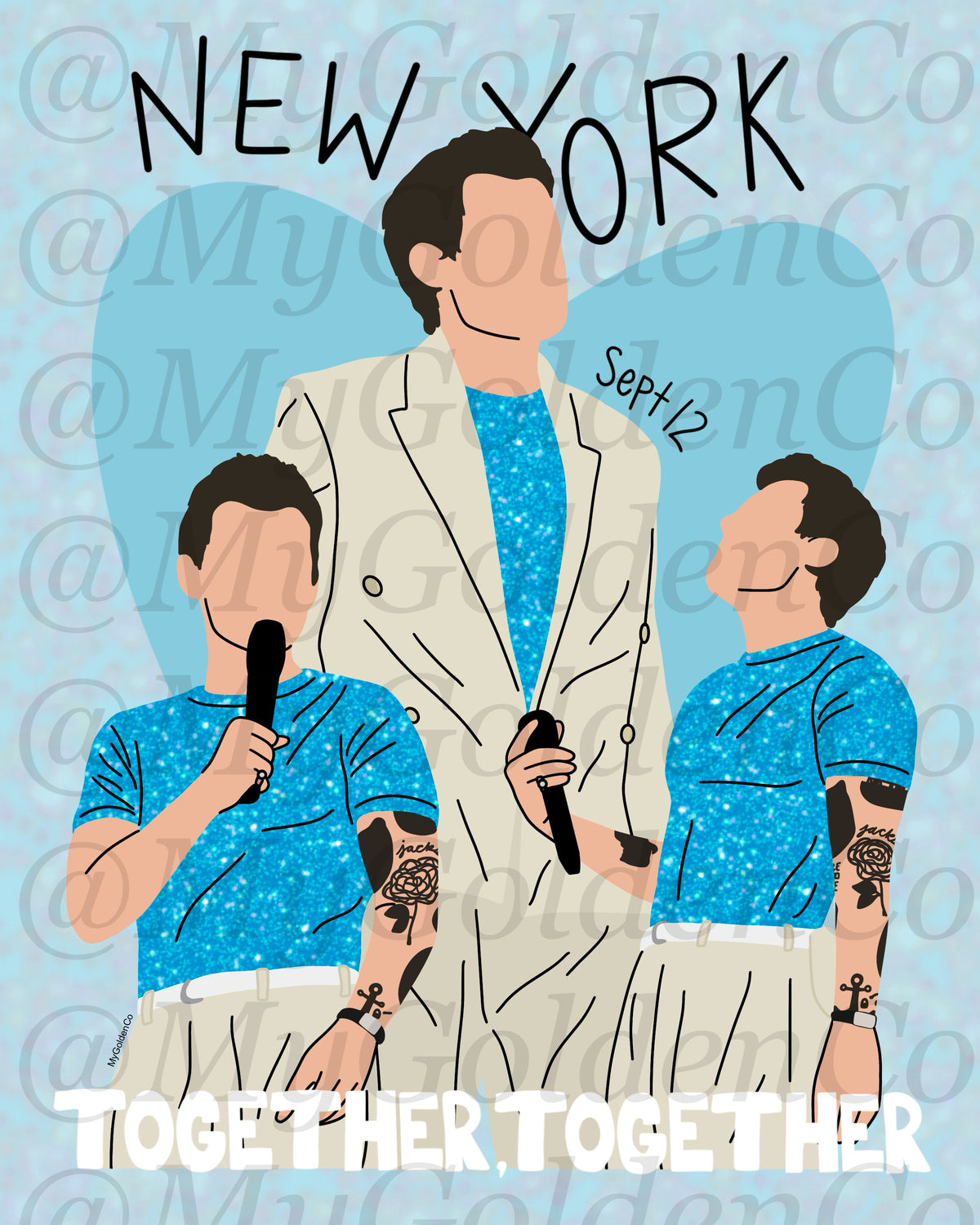 Together, New York City Sept 12 Glossy Poster