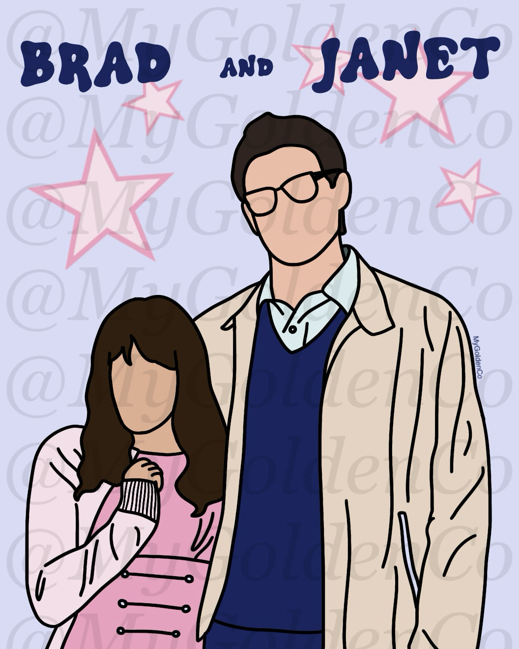 Brad&Janet Glossy Poster