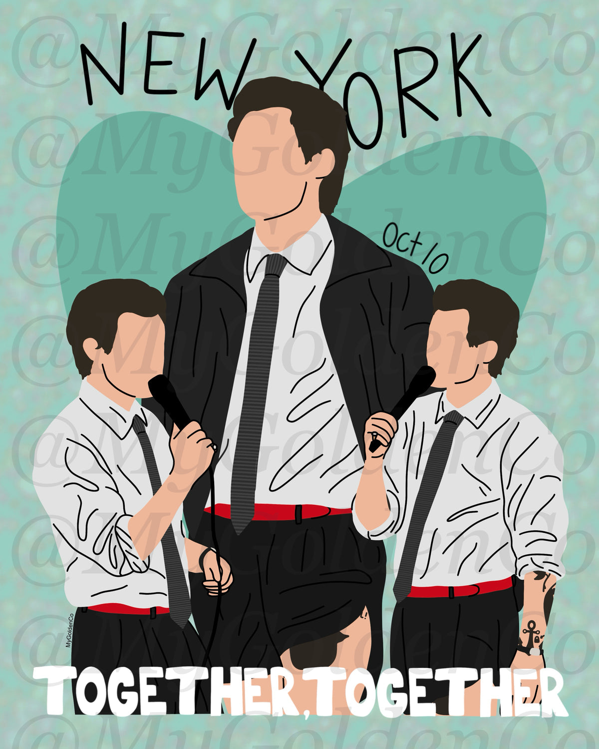 Together, New York City Oct 10 Glossy Poster