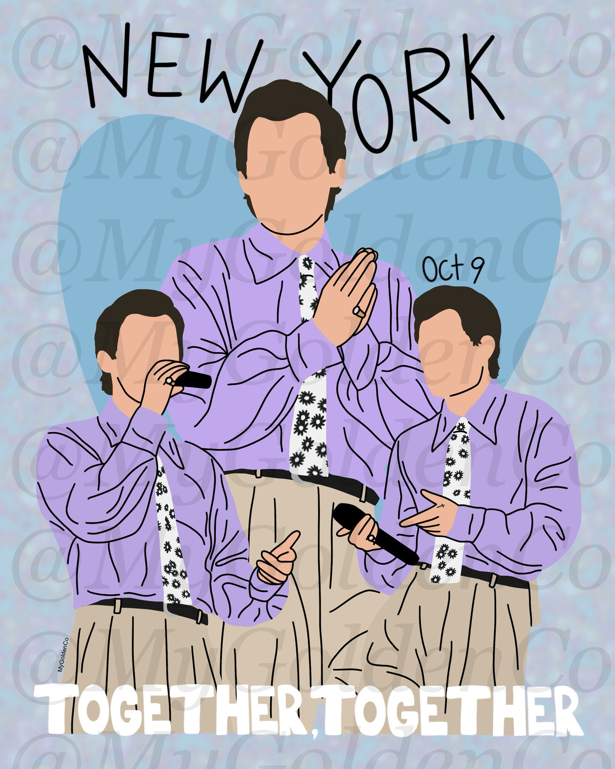 Together, New York City Oct 9 Glossy Poster
