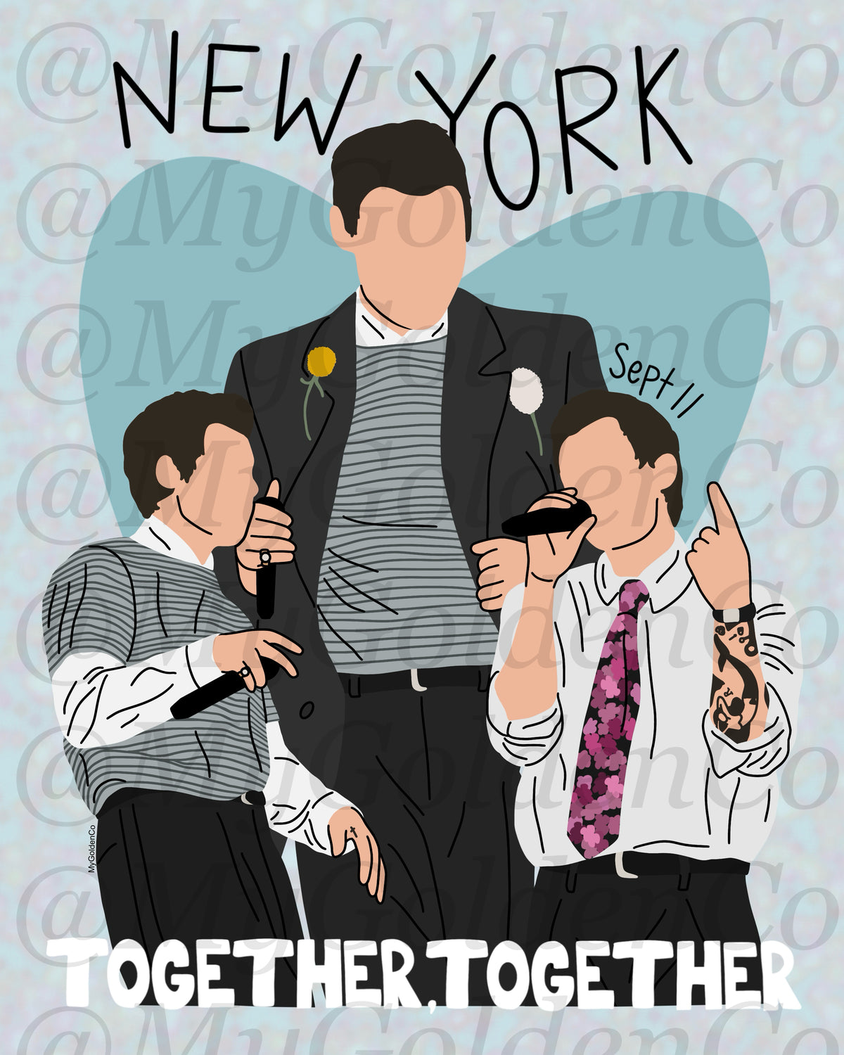 Together, New York City Sept 11 Glossy Poster