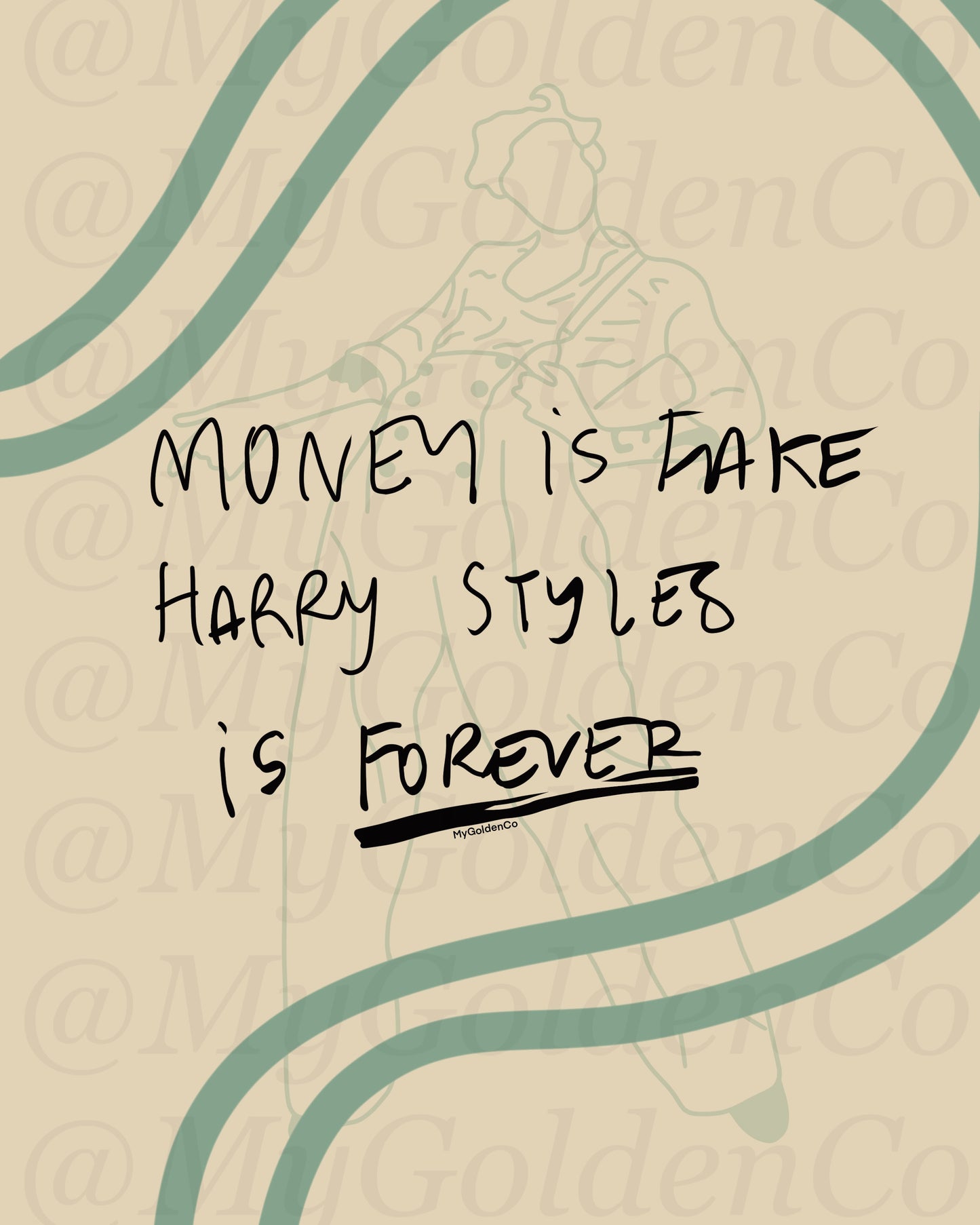 Money Is Fake Quote glossy Poster
