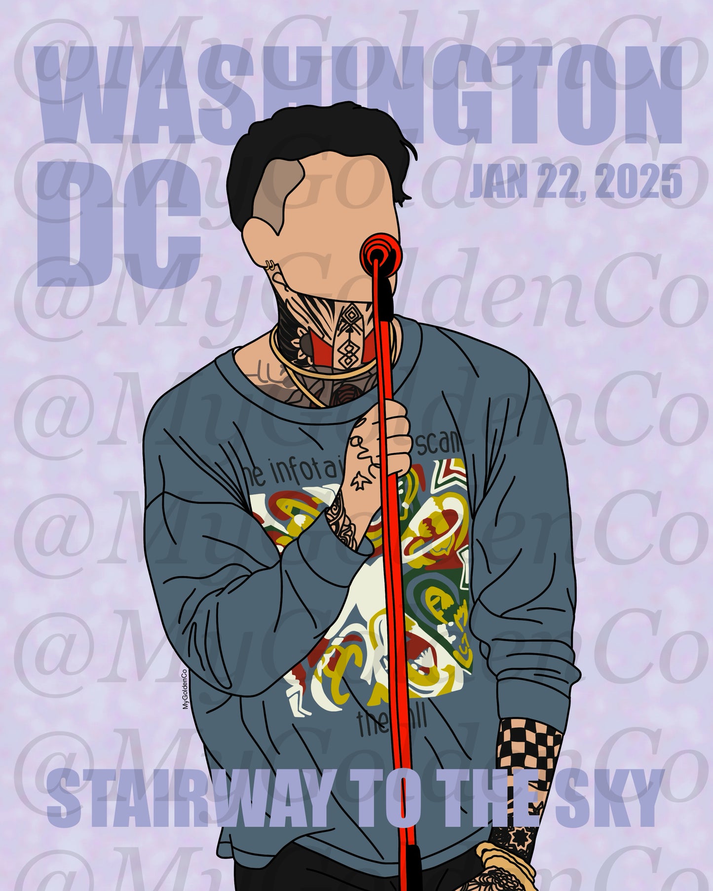 Washinton DC Night 2 Zayn Glossy Poster