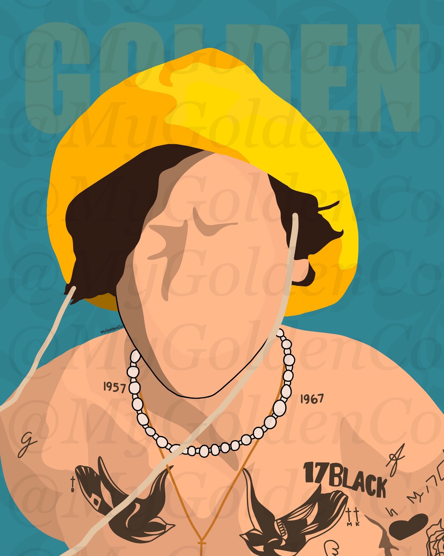 Golden Music Video Glossy Poster