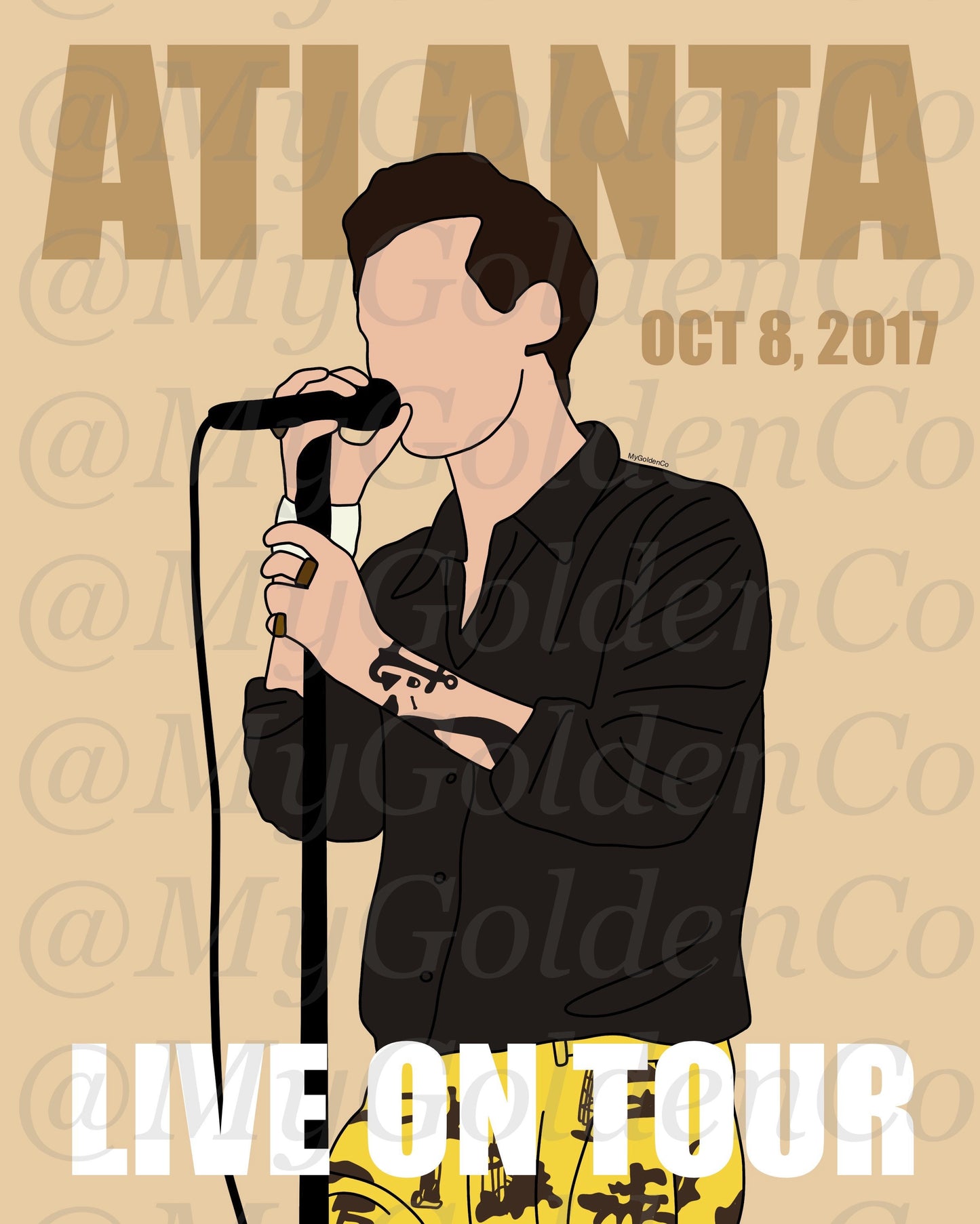 Live On Tour Atlanta 2017 Glossy Poster