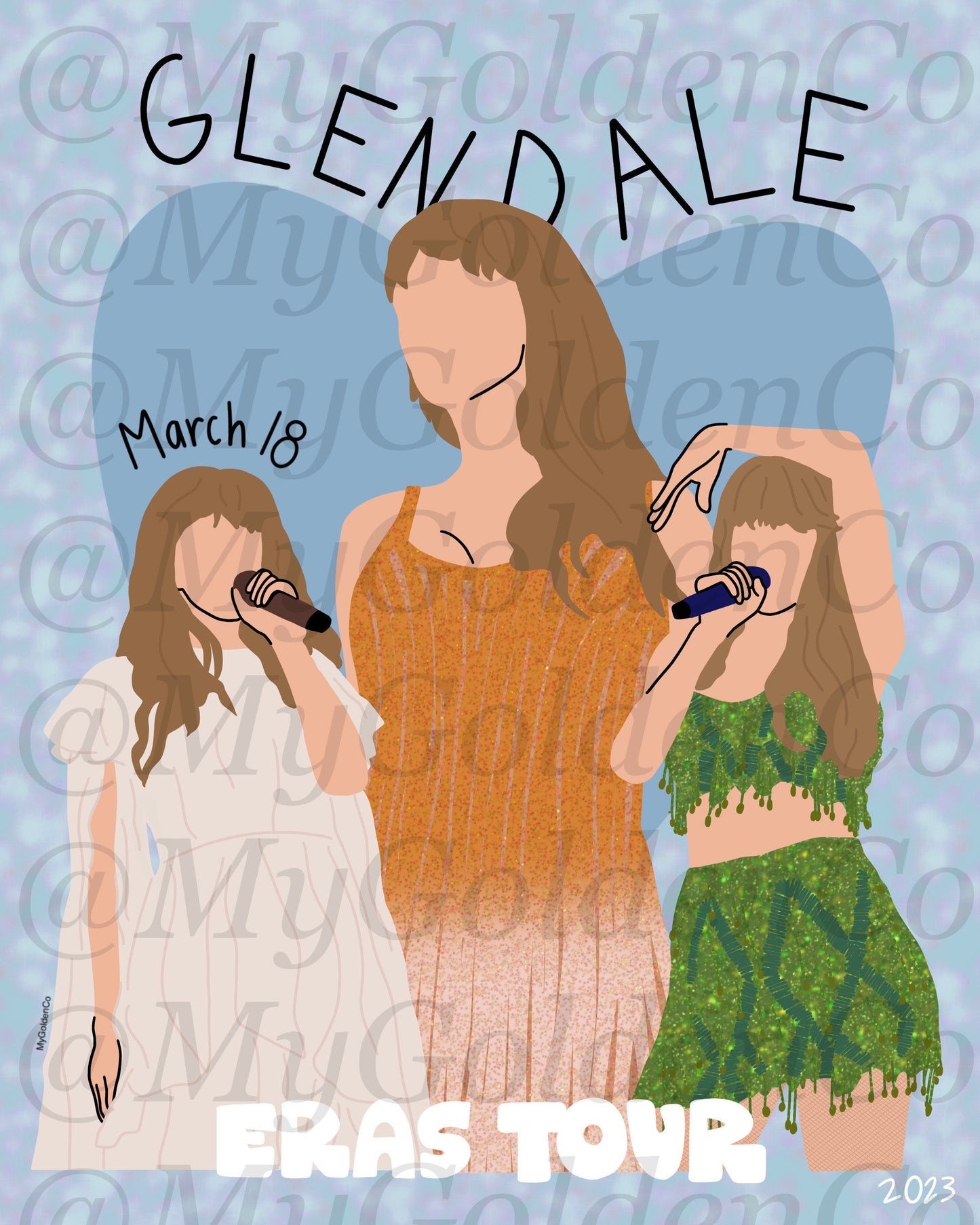 Glendale & Swift City March 18 Glossy Poster