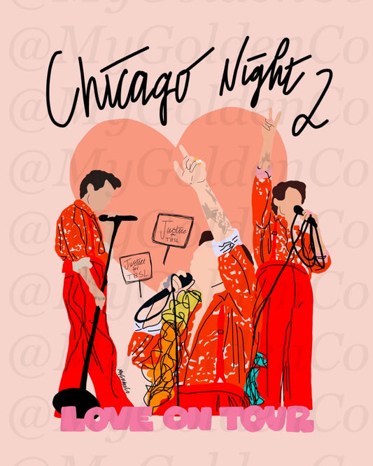 Chicago Night 2 Glossy Poster