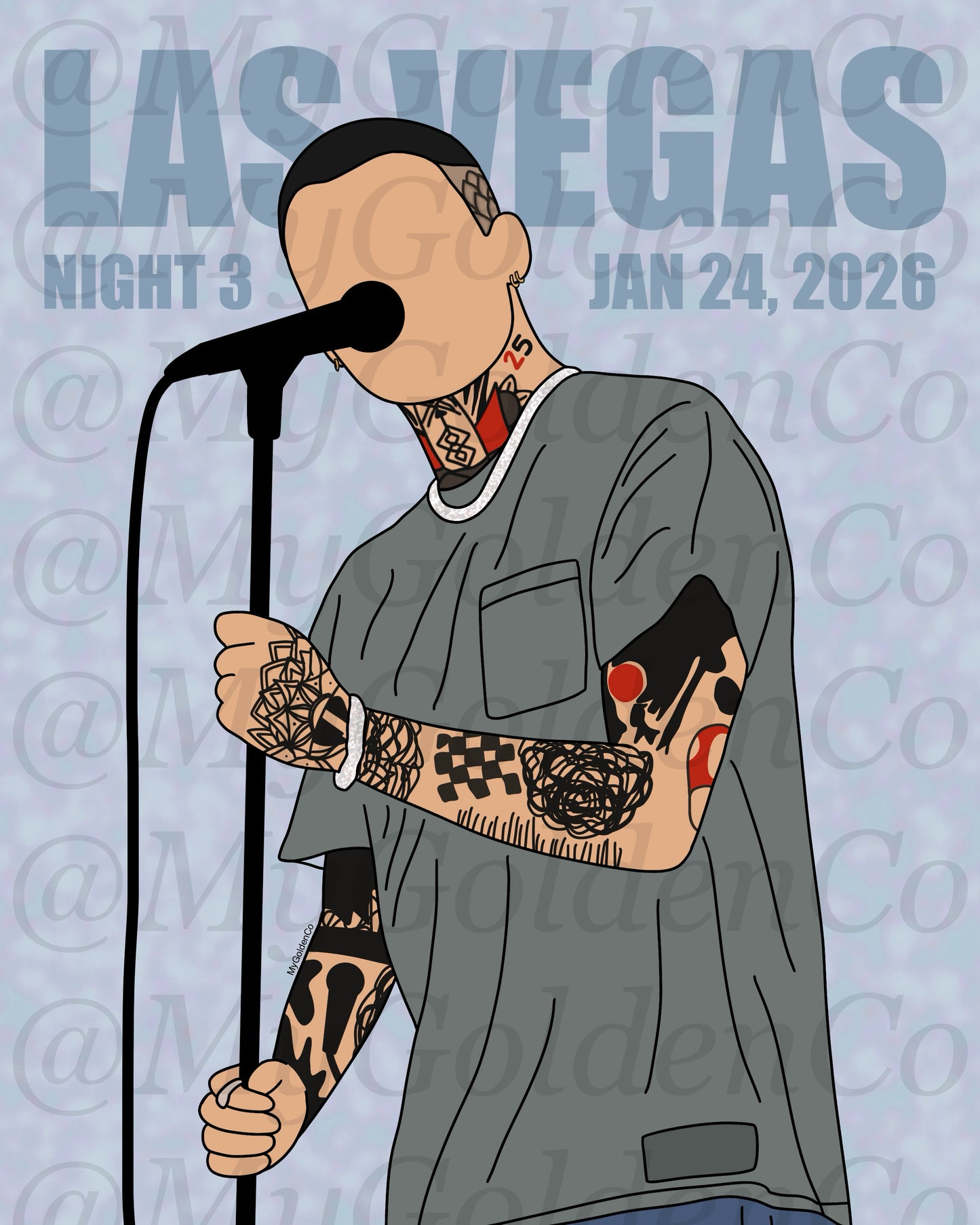 Las Vegas Night 3 Zayn Glossy Poster