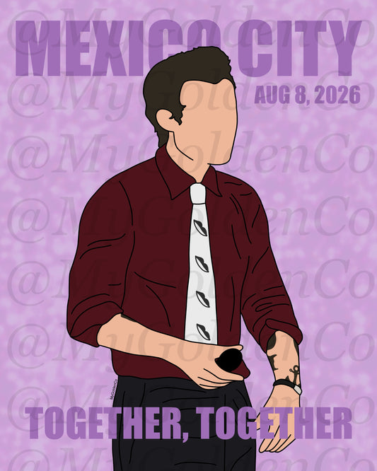 Together, Mexico City Aug 8 Glossy Poster