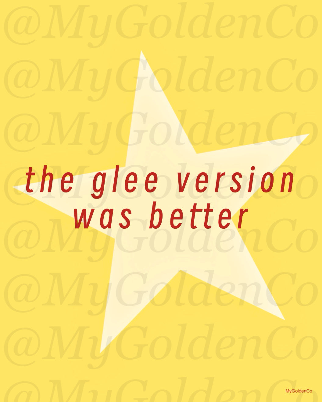 Glee Version Glossy Poster