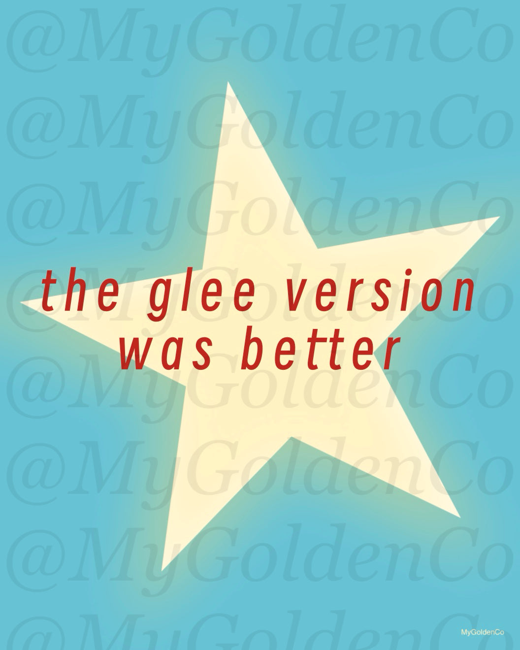 Glee Version Glossy Poster