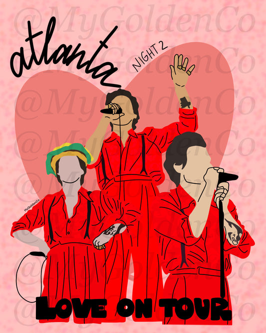 Atlanta NIGHT 2 Glossy Poster