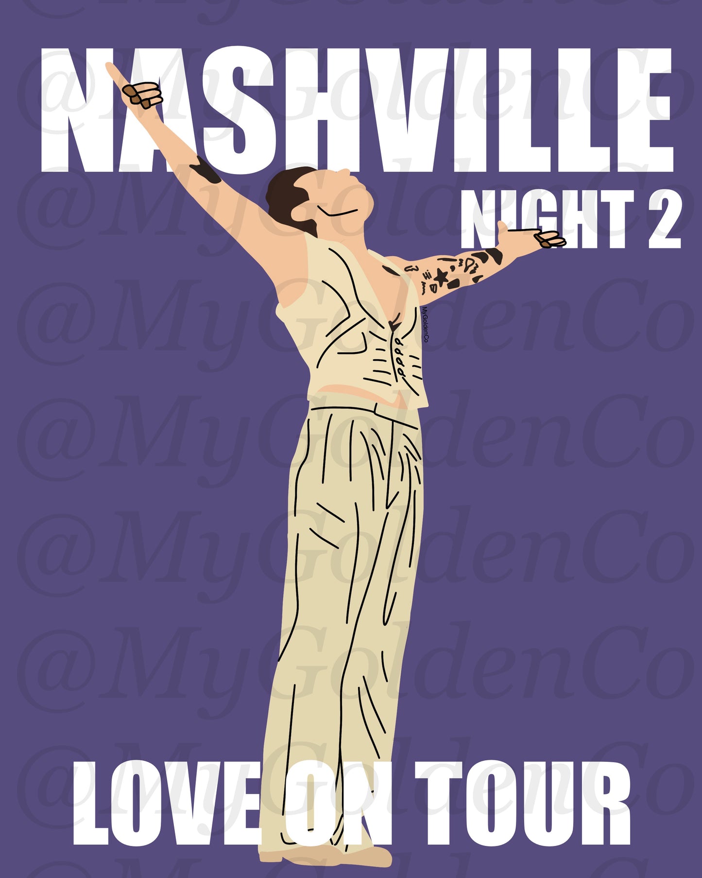 Nashville Night 2 Glossy Poster