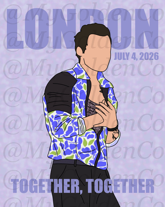 Together, London July 4 Glossy Poster