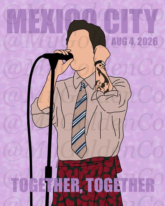 Together, Mexico City Aug 4 Glossy Poster