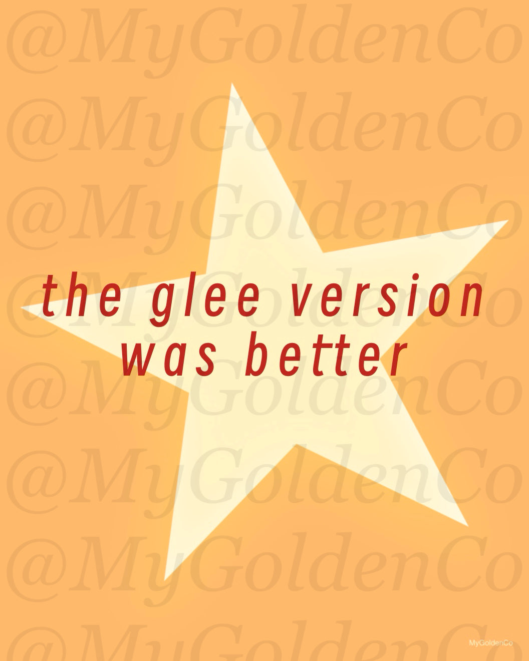 Glee Version Glossy Poster