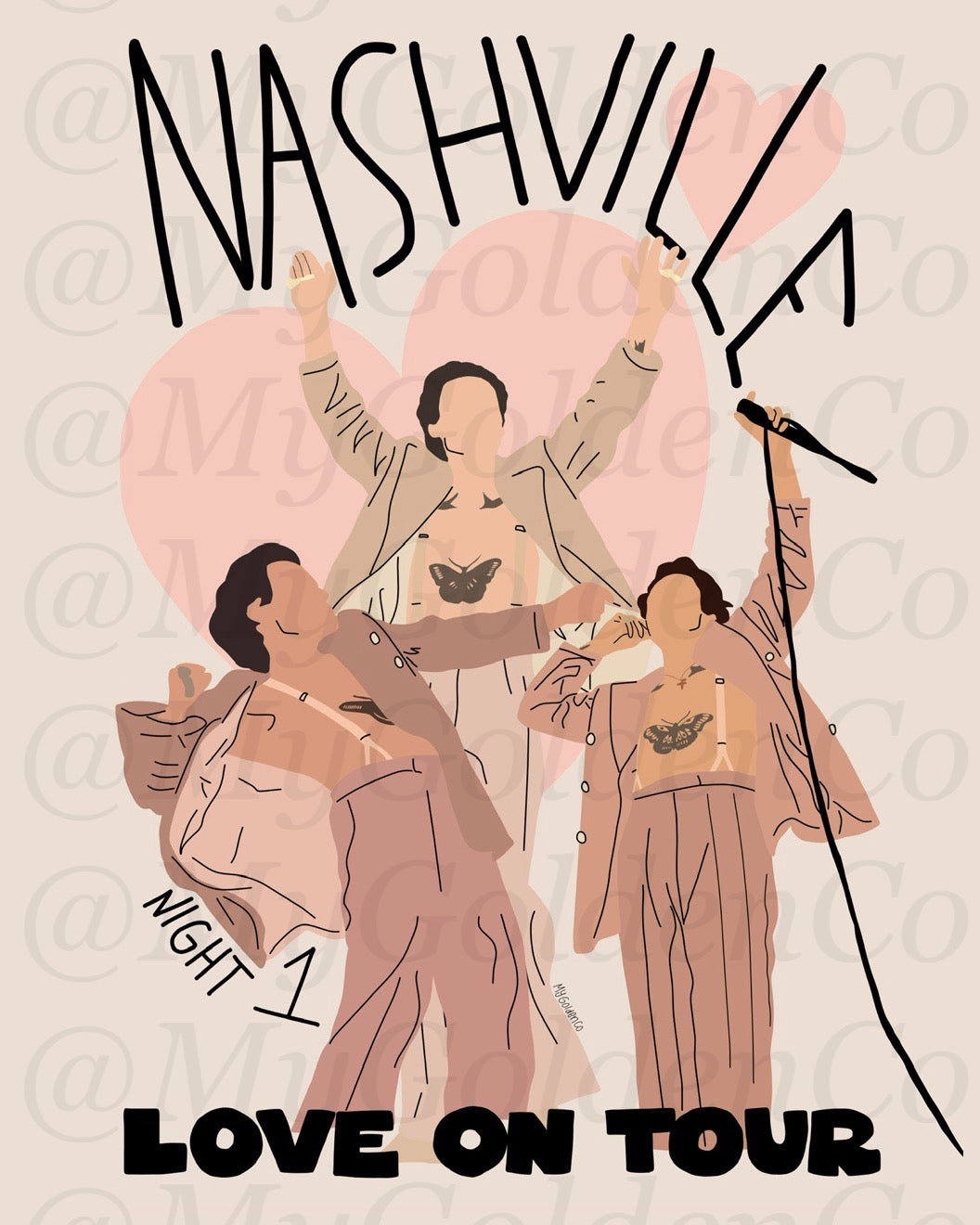 Nashville Night 1 Glossy Poster