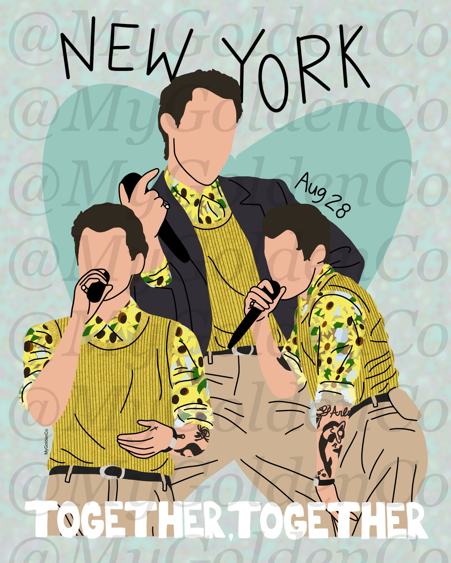 Together, New York City Aug 28 Glossy Poster
