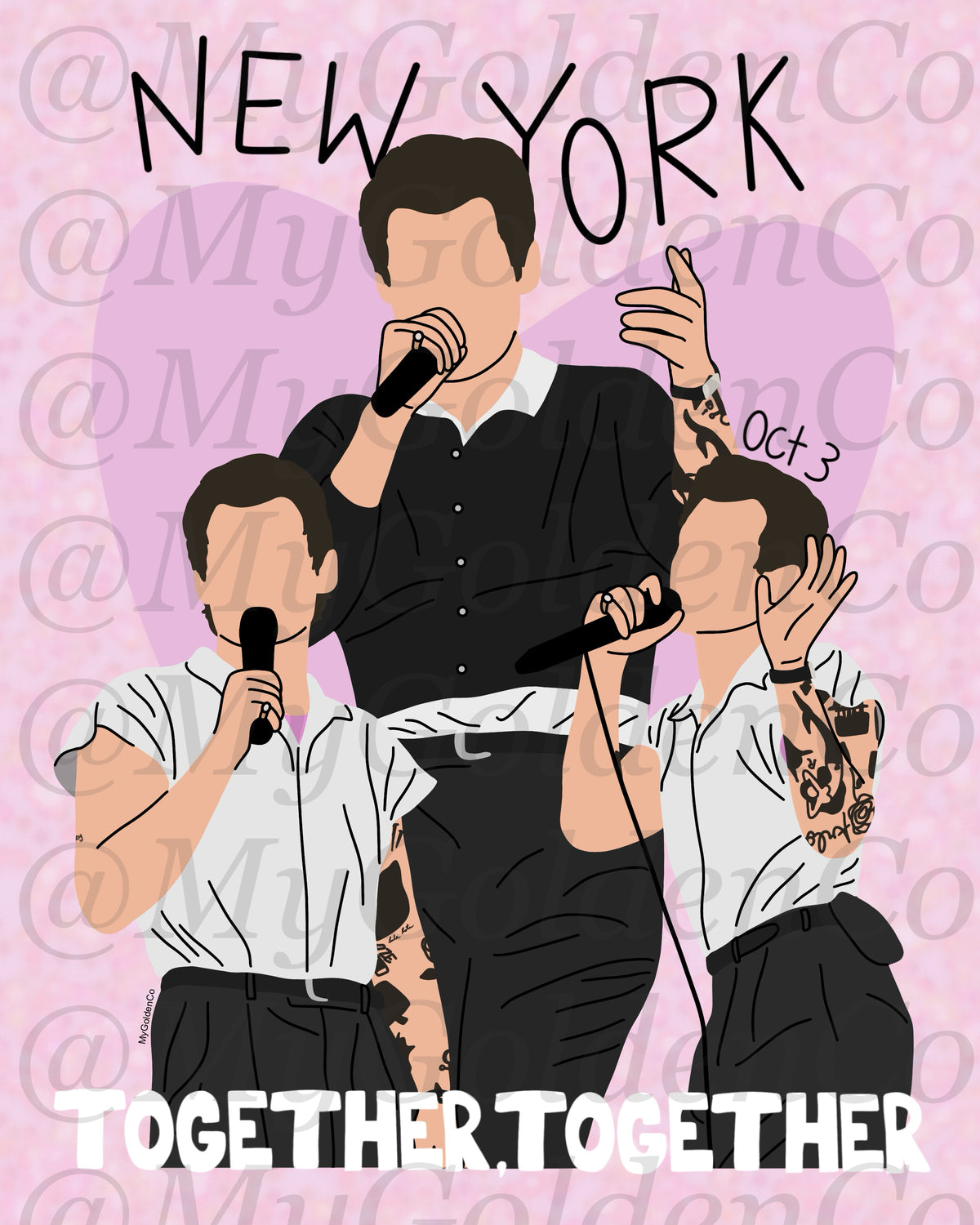 Together, New York City Oct 3 Glossy Poster