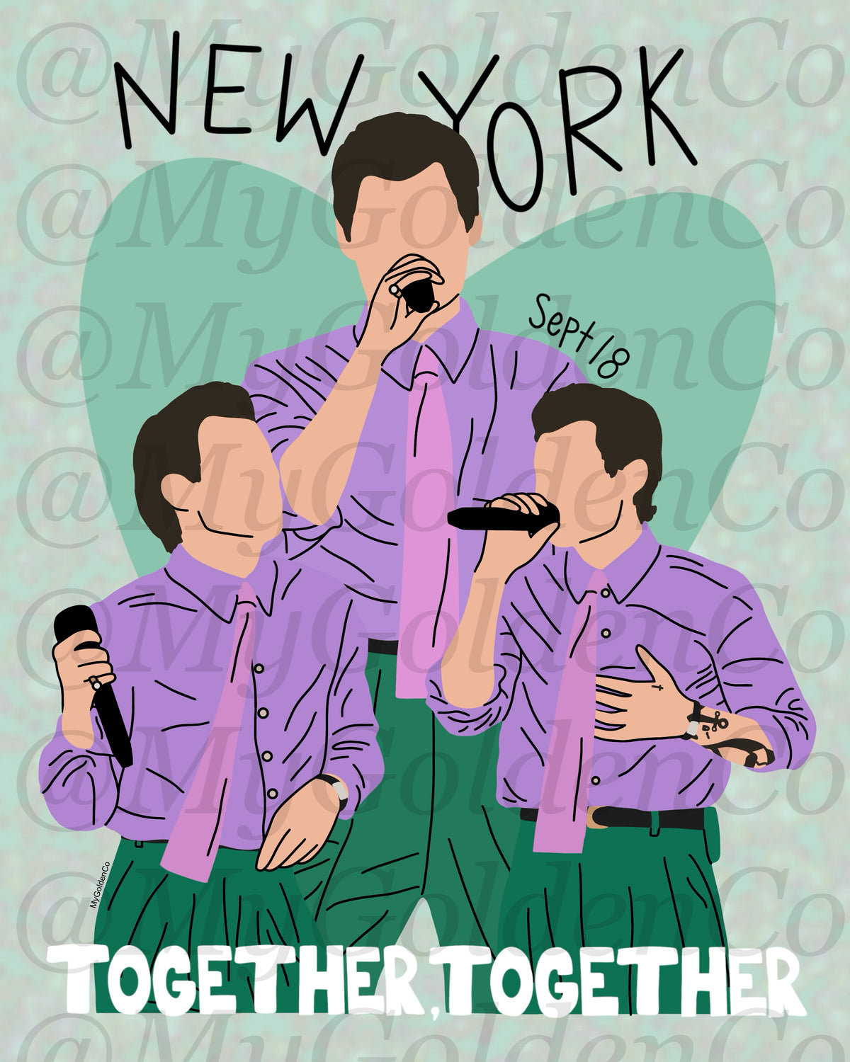 Together, New York City Sept 18 Glossy Poster