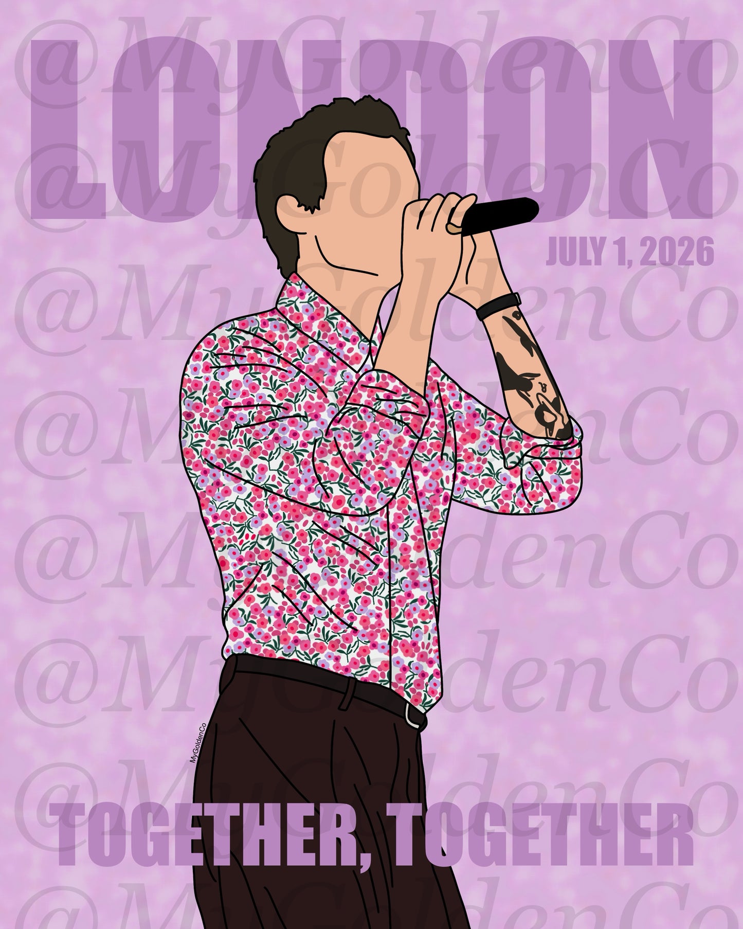 Together, London July 1 Glossy Poster