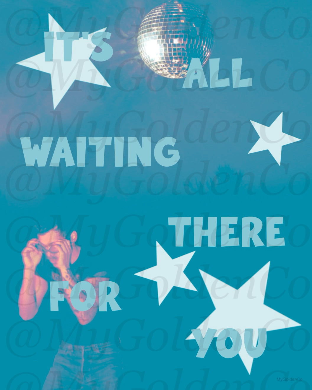 Waiting There Glossy Poster