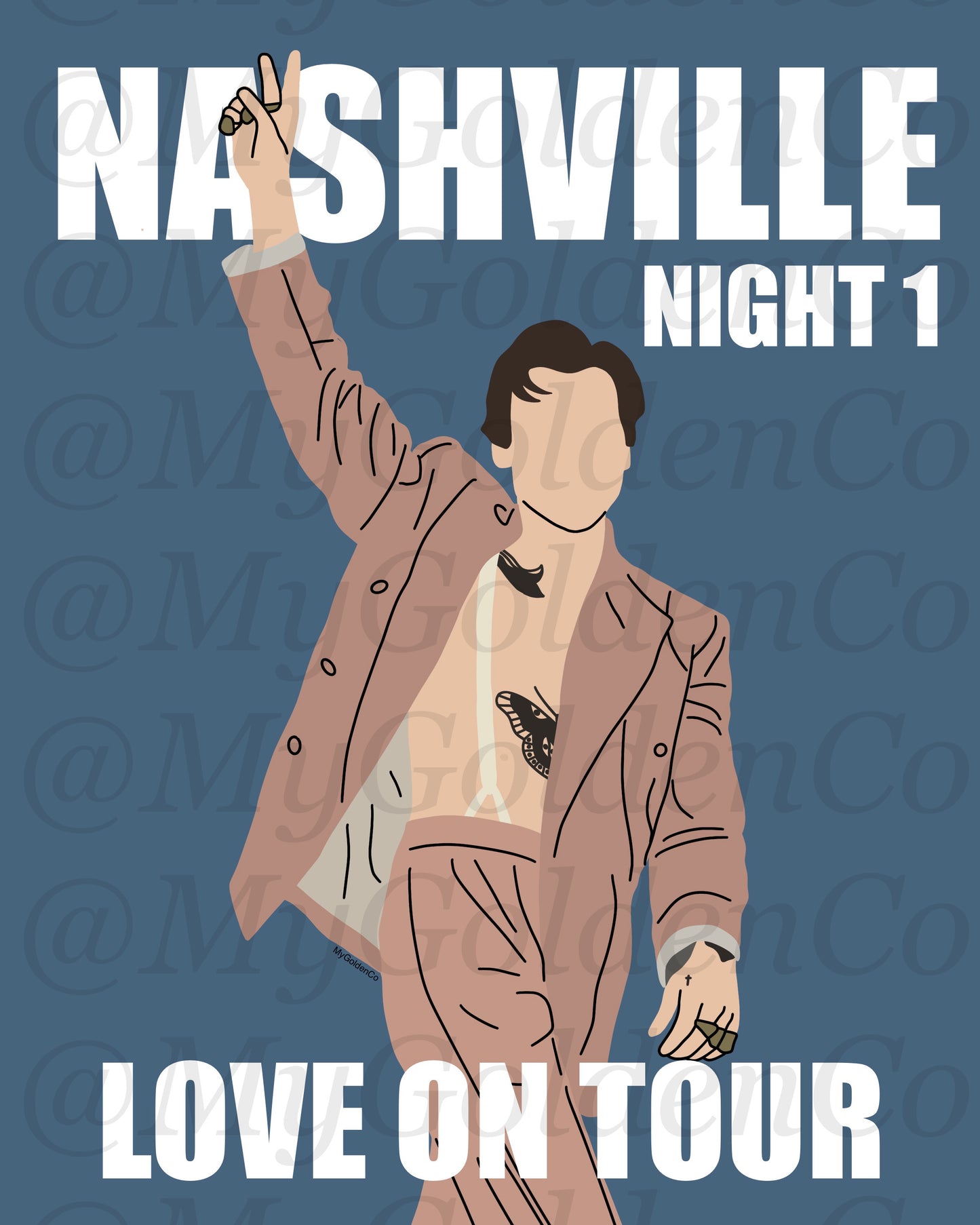 Nashville Night 1 Glossy Poster