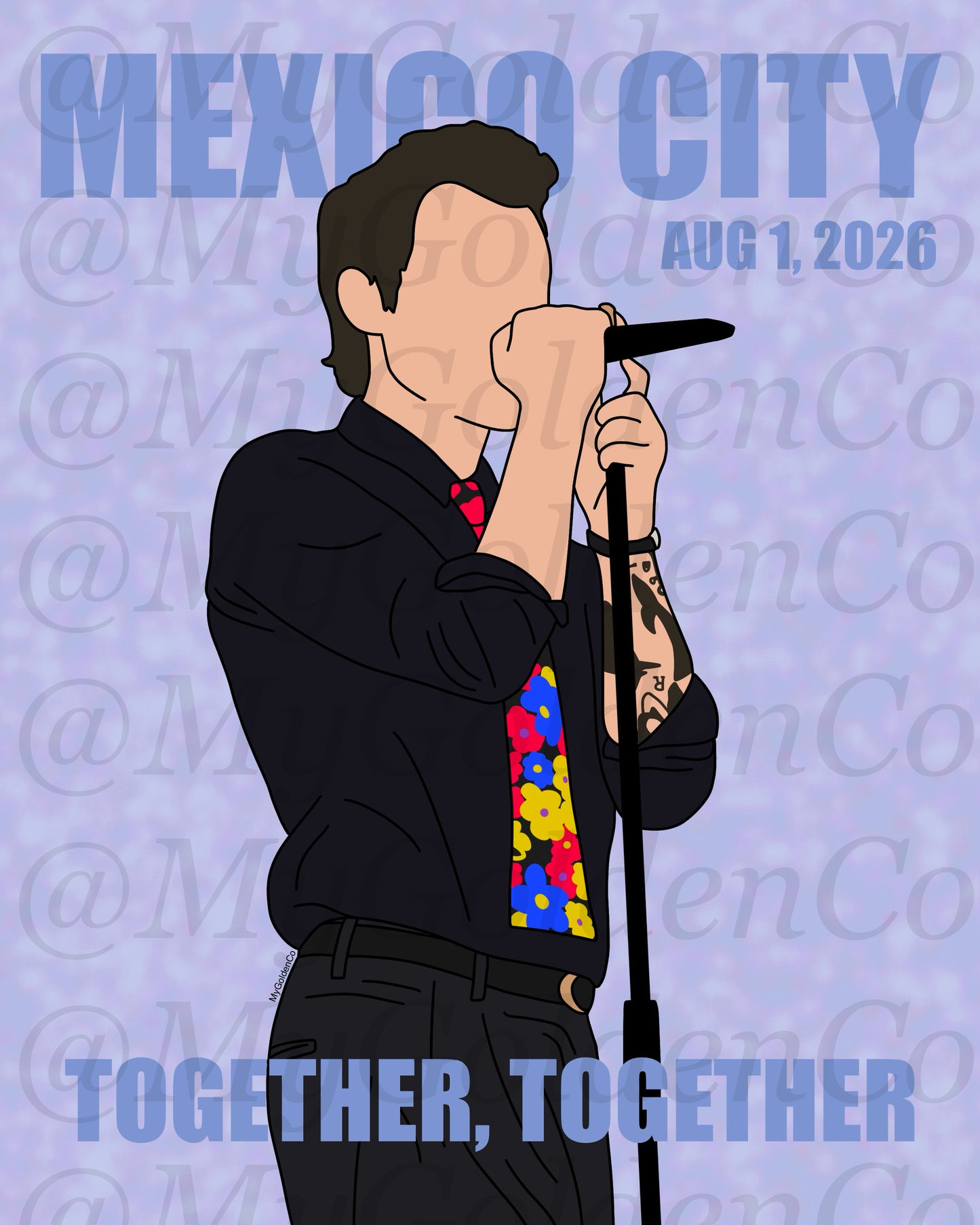 Together, Mexico City Aug 1 Glossy Poster
