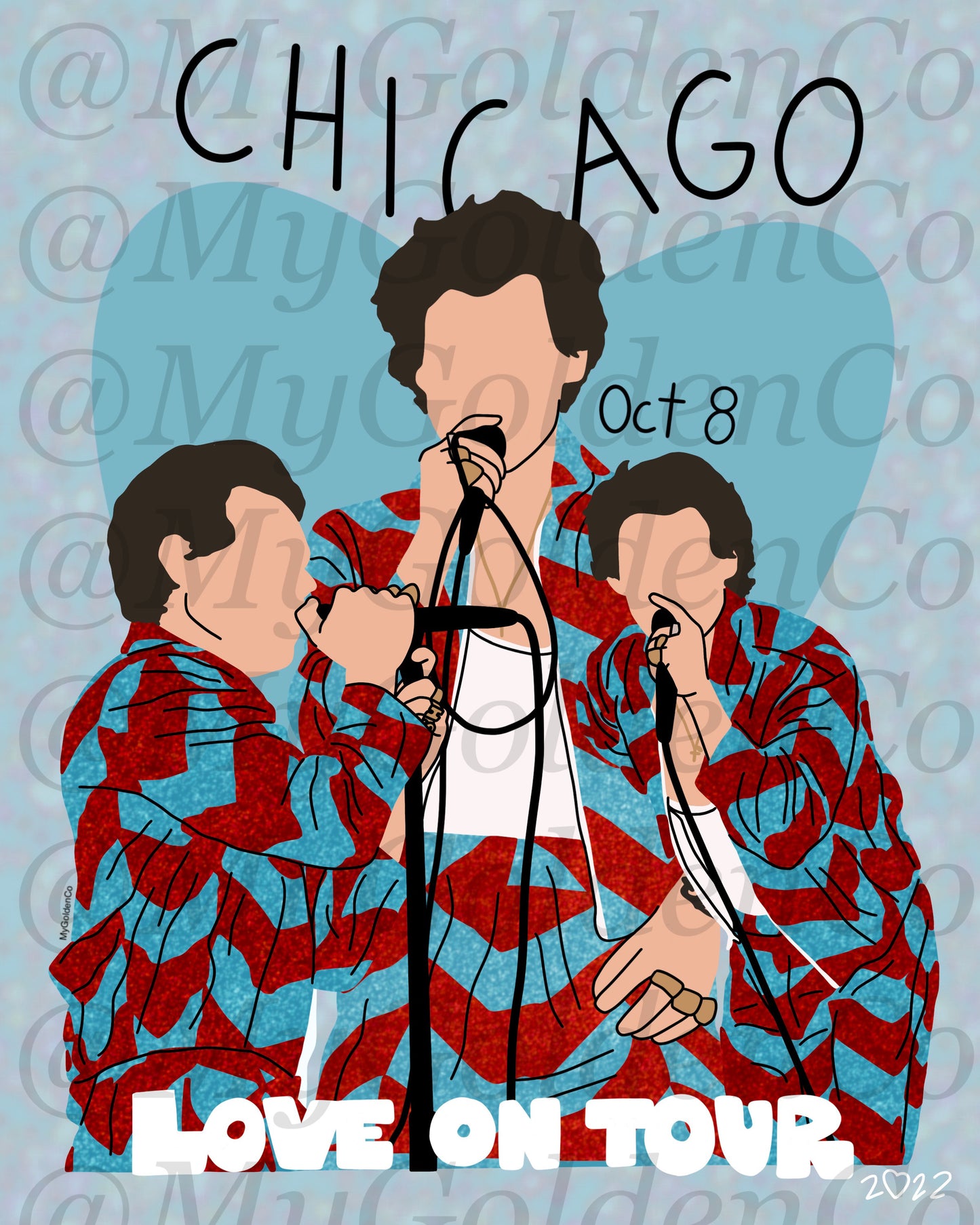 Chicago Oct 8 Glossy Poster