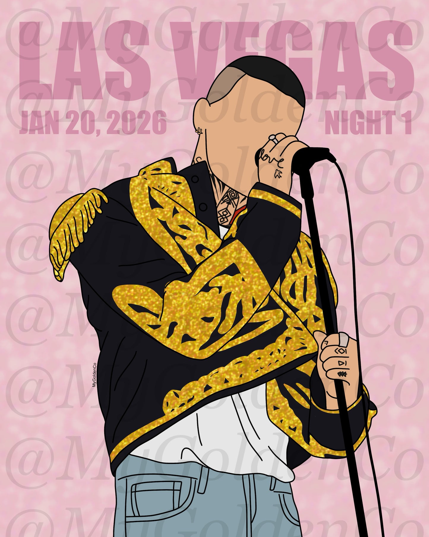 Las Vegas Night 1 Zayn Glossy Poster