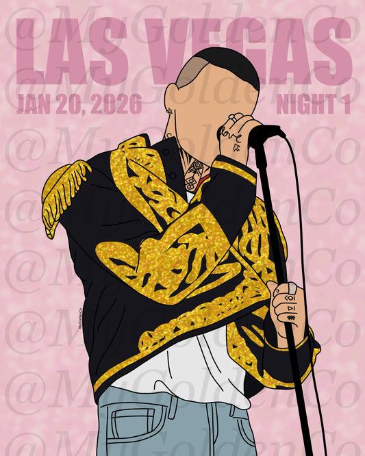 Las Vegas Night 1 Zayn Glossy Poster