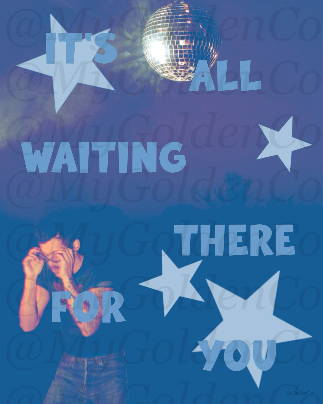 Waiting There Glossy Poster