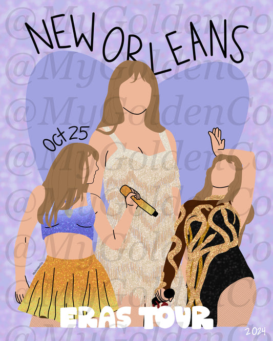 New Orleans Oct 25 Glossy Poster