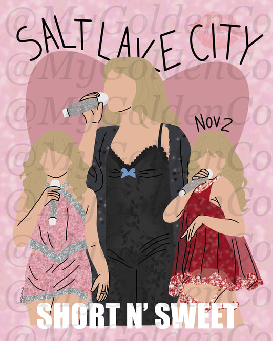 Salt Lake City Sabrina Glossy Poster