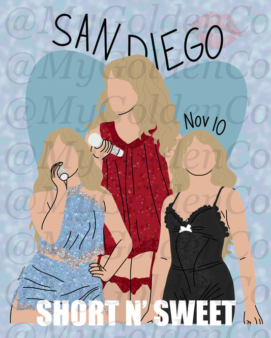 San Diego Sabrina Glossy Poster