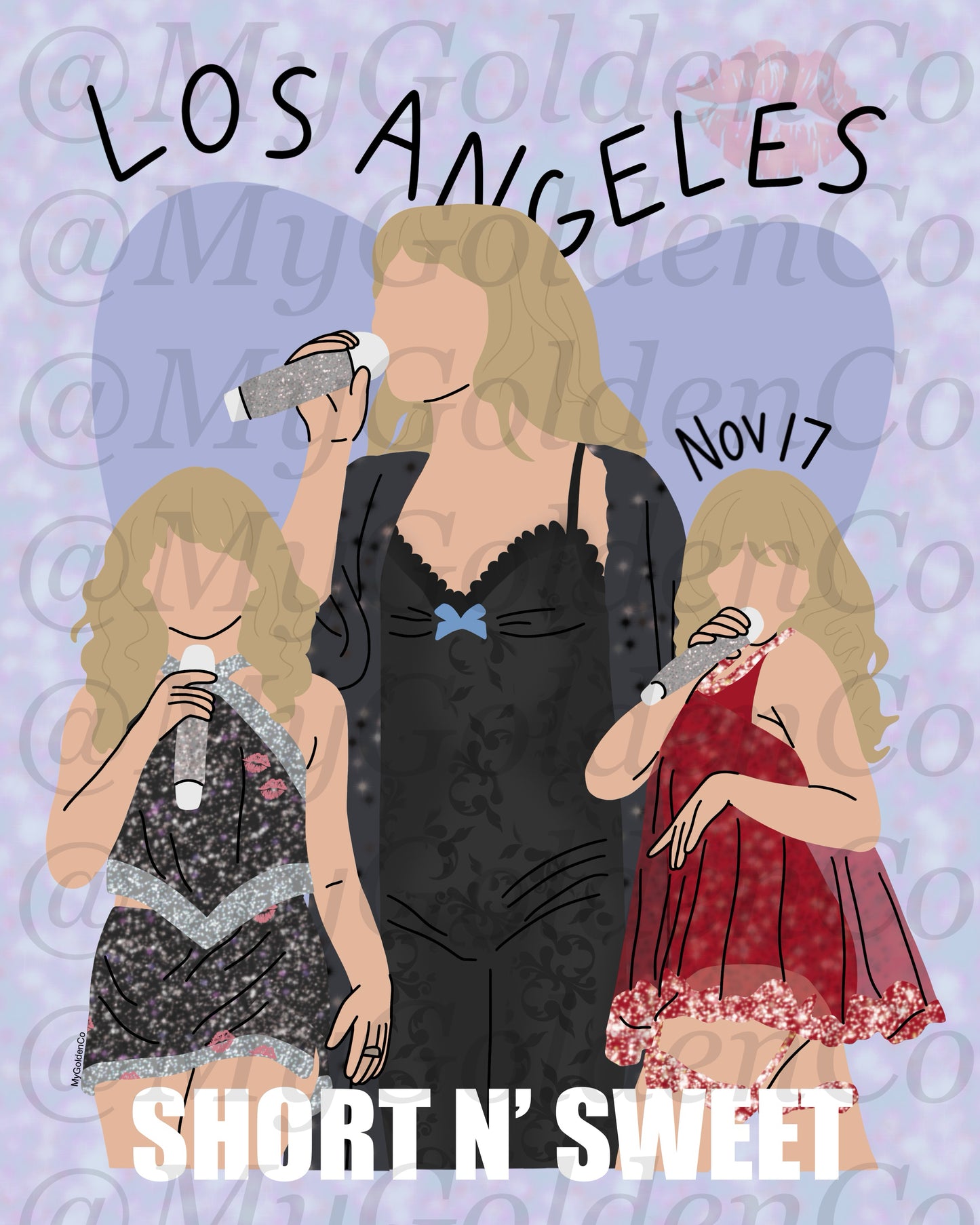 Los Angeles Night 2 Sabrina Glossy Poster