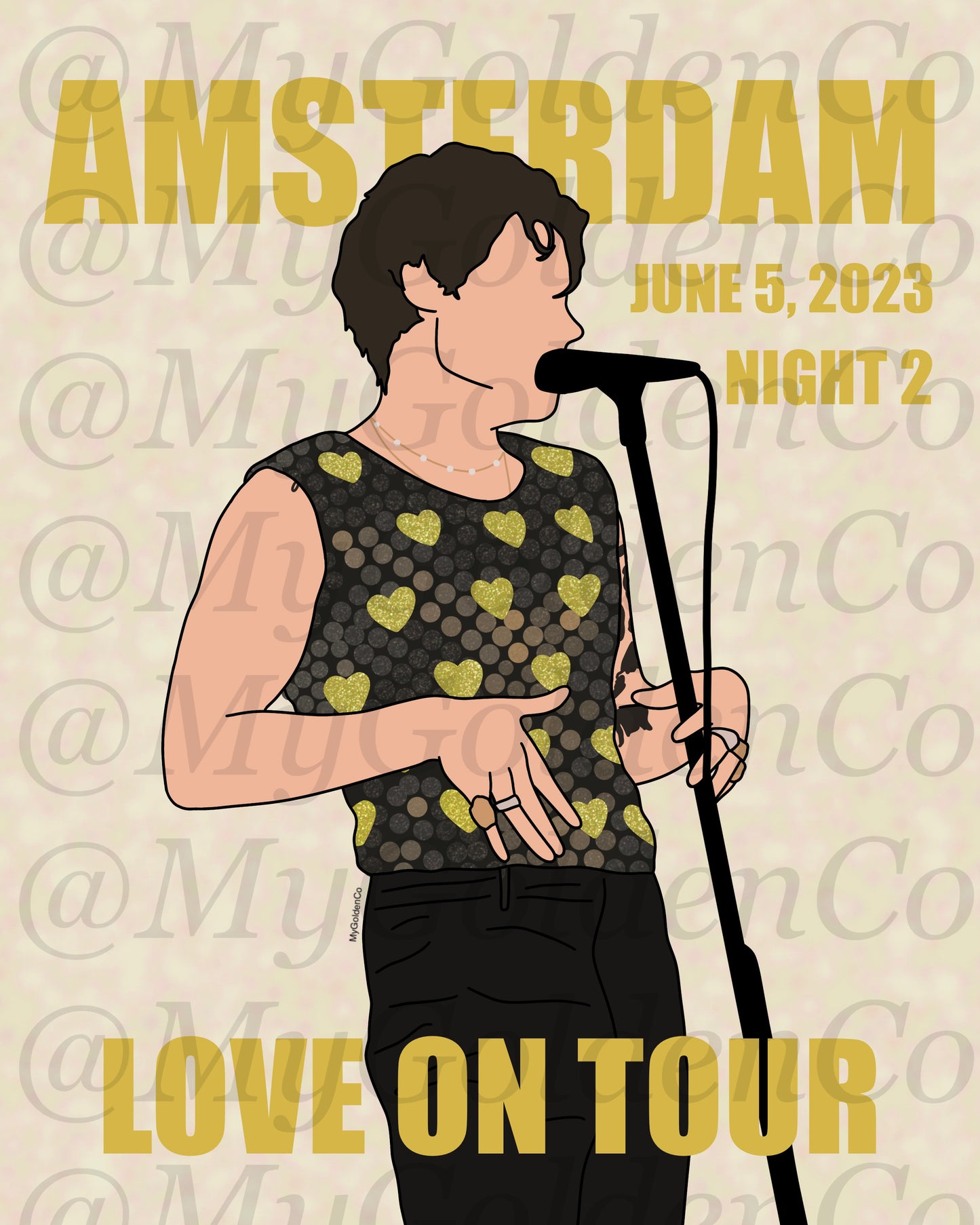 Amsterdam Night 2 Glossy Poster