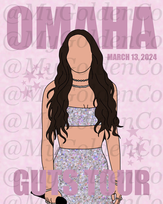 Omaha Olivia Glossy Poster