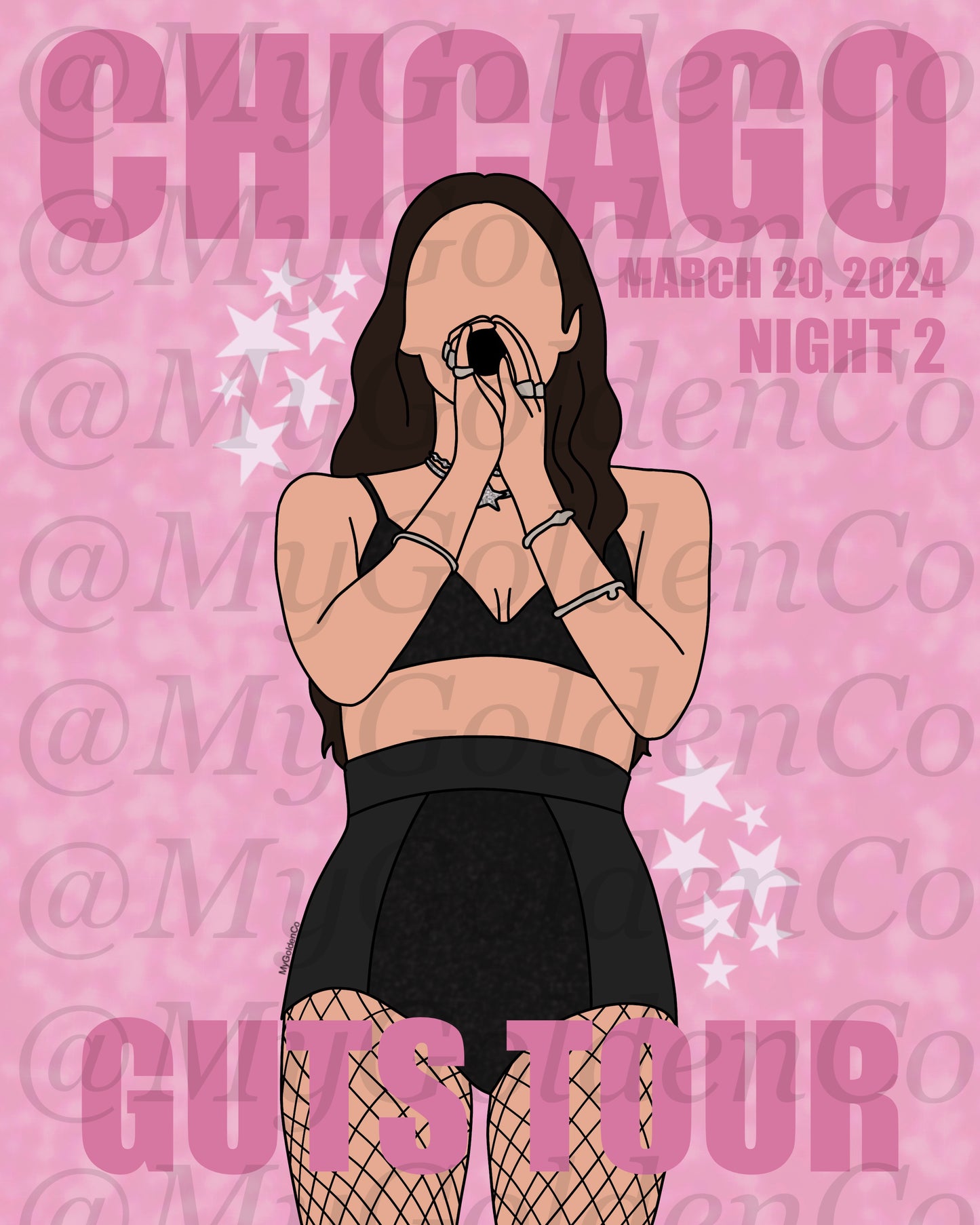 Chicago Night 2 Olivia Glossy Poster