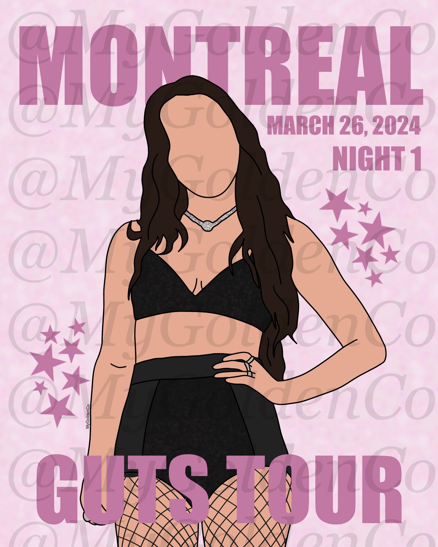 Montreal Night 1 Olivia Glossy Poster