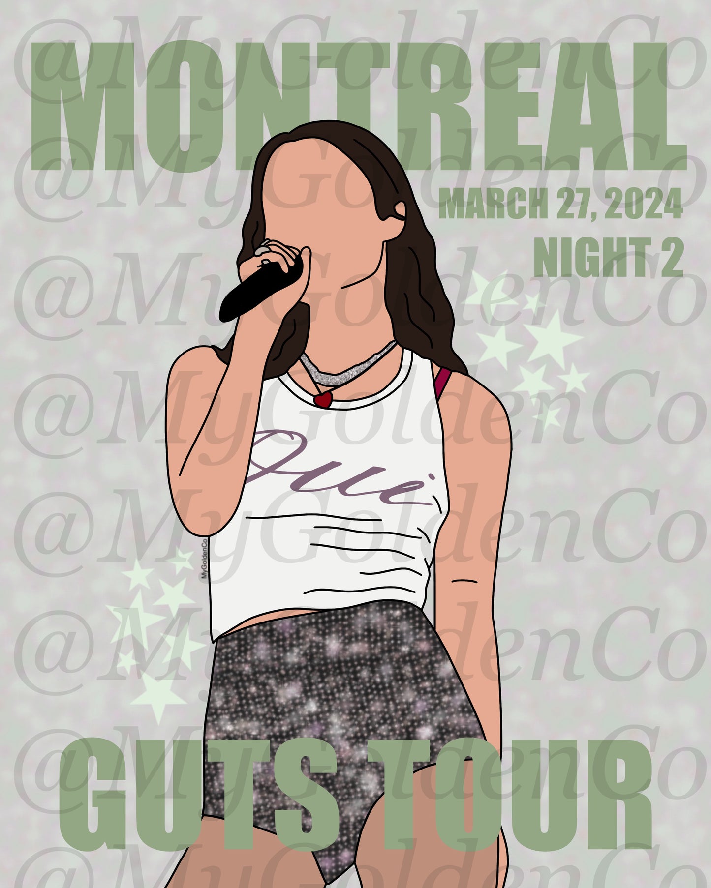 Montreal Night 2 Olivia Glossy Poster