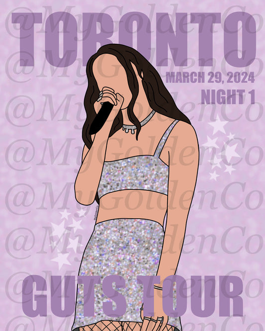 Toronto Night 1 Olivia Glossy Poster