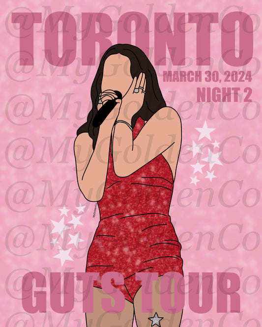 Toronto Night 2 Olivia Glossy Poster