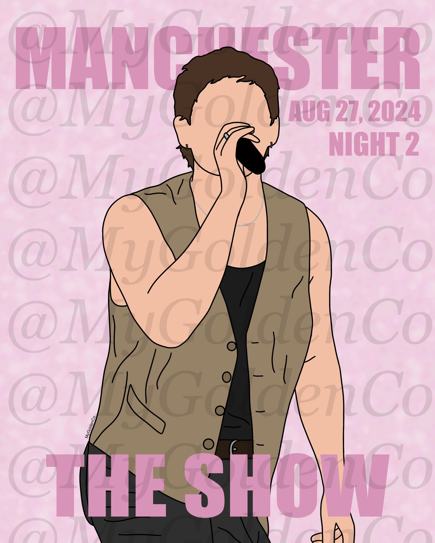 Manchester Night 2 Niall Glossy Poster