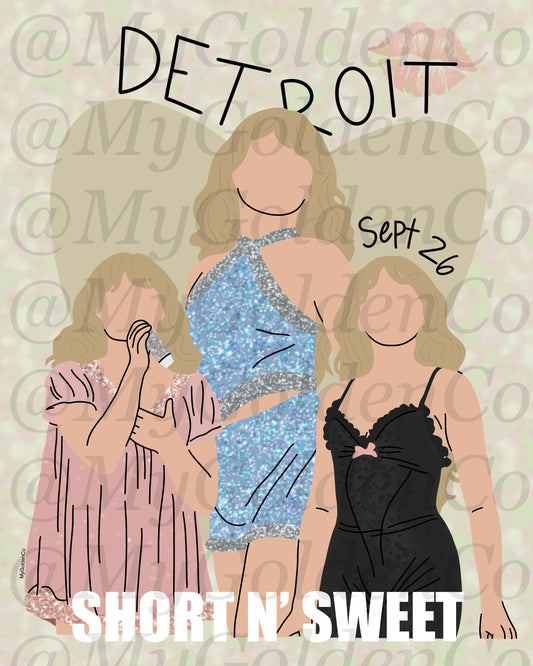 Detroit Sabrina Glossy Poster