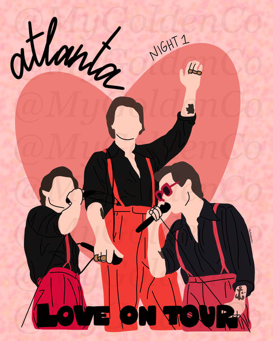 Atlanta NIGHT 1 Glossy Poster