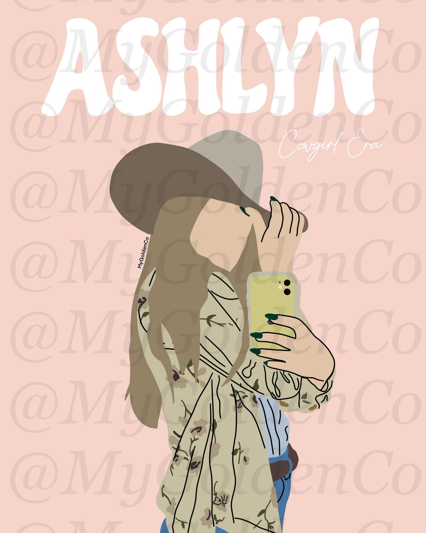 Ashlyn Cowgirl Era Glossy Poster